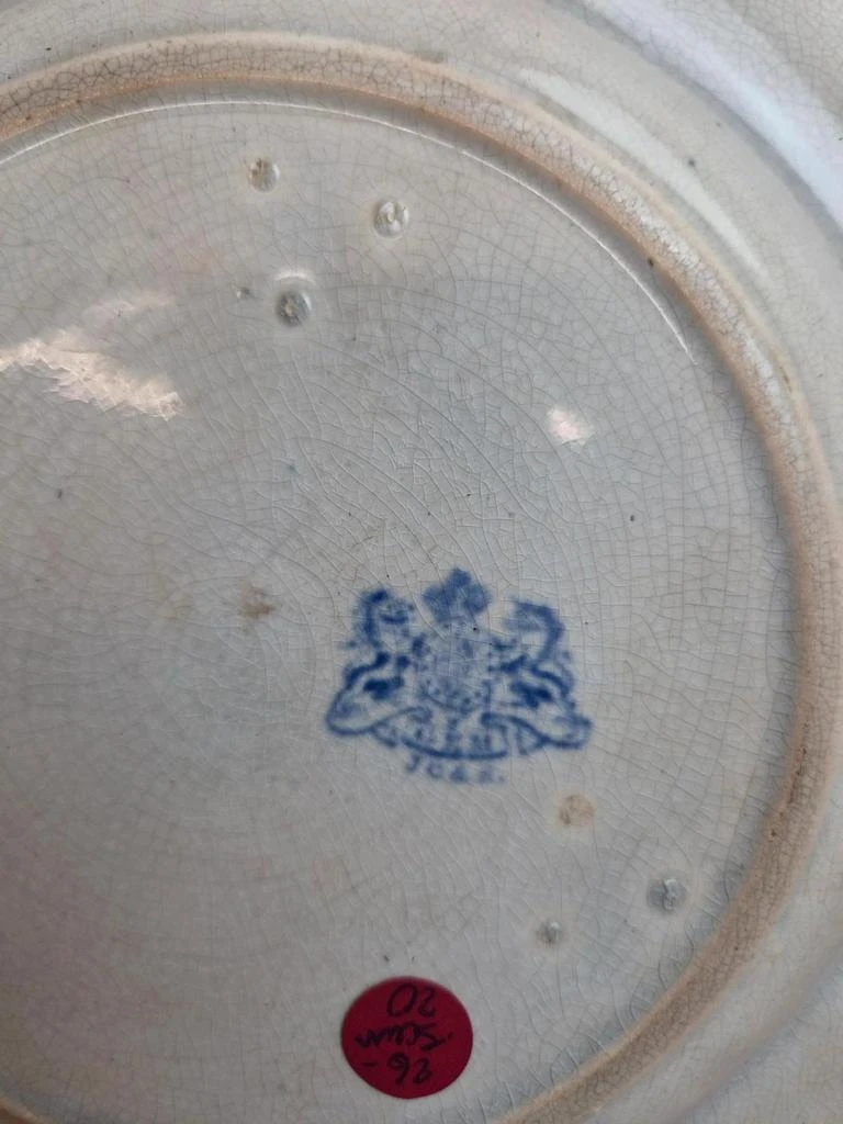 Placa inglesa antigua del siglo XIX azul transferware Cem Clementson Brothers – photo 8